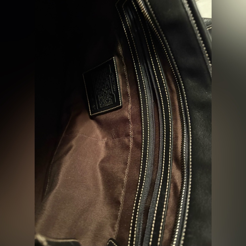 Coach Black Leather Tote Bag - Picture 5 of 11